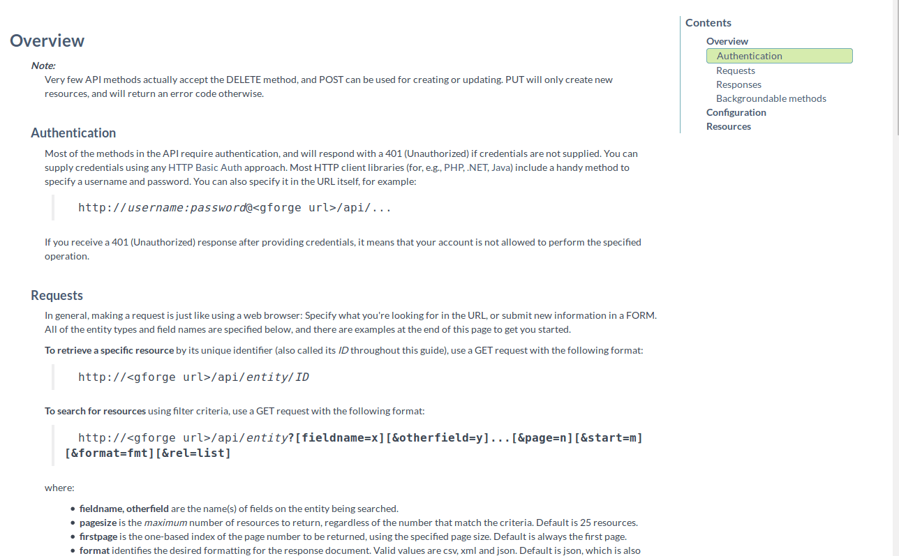 Integrate GForge in imaginative ways using our REST API
